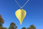 Silver Birch leaf necklace by Photofinish Jewellery